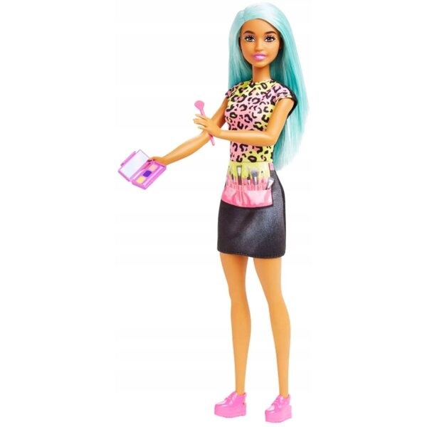 Barbie „I Can Be Make-up Artist“ mit Accessoires und Kleid – Mattel 3+