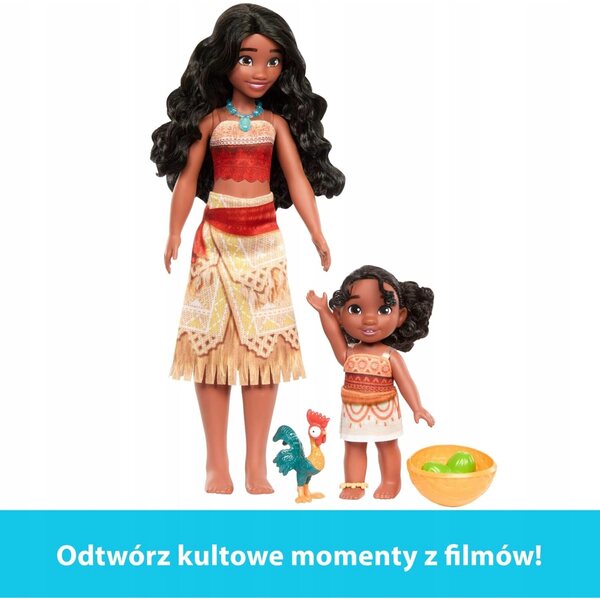Disney Vaiana Moana und Simea Puppenset inklusive weichem abnehmbarem Rock