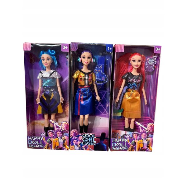 Lot de 3 poupées chantantes K-POP Demon Hunters Rumi, Mira et Zoey 30 cm