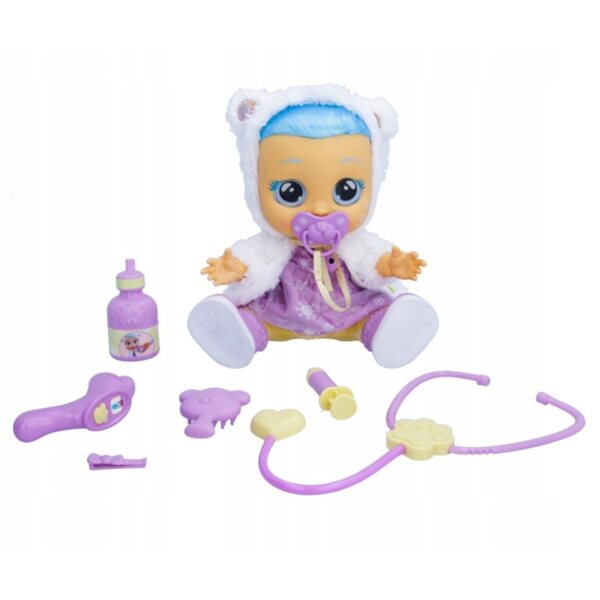 Bambola Cry Babies Kristal 30 cm con vestito elegante e accessori medici