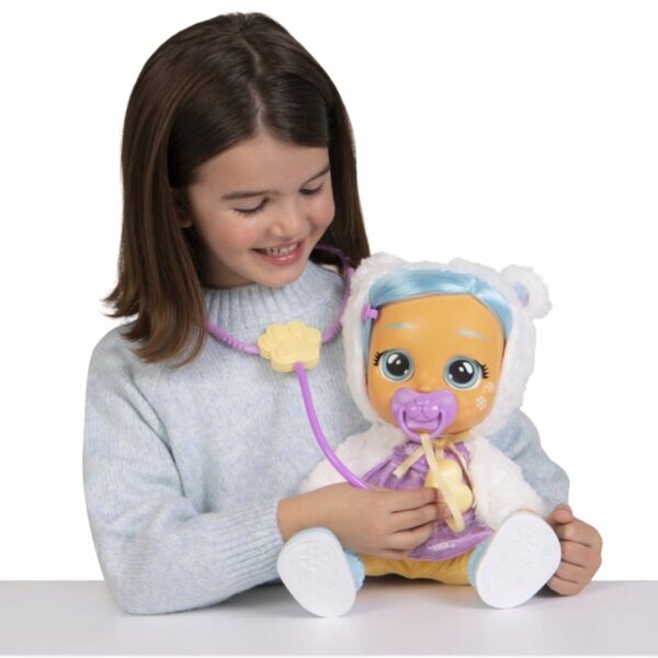 Bambola Cry Babies Kristal 30 cm con vestito elegante e accessori medici