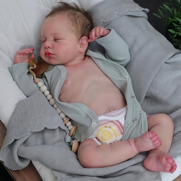 Bambola Reborn Sleep Angel da 19 pollici: bambola morbida e realistica
