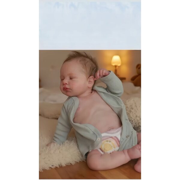 Bambola Reborn Sleep Angel da 19 pollici: bambola morbida e realistica