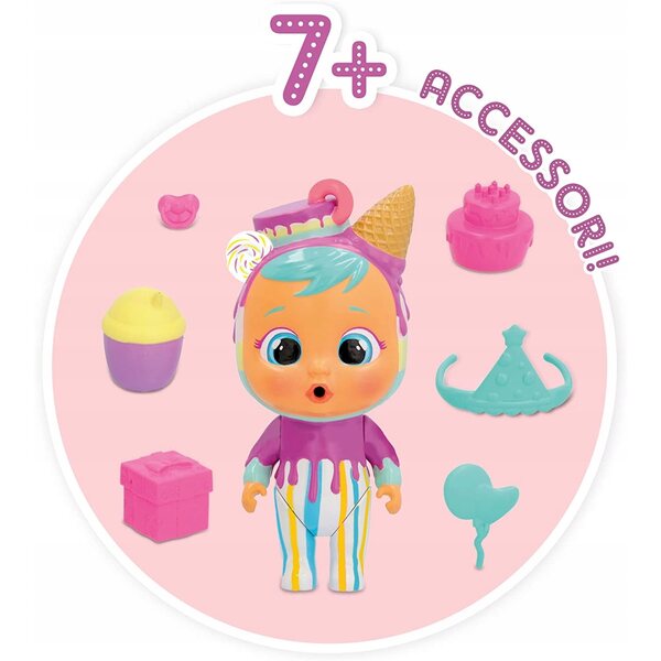 Cry Babies Magic Teras Geburtstagsset mit Puppe und Zubehör 13 cm