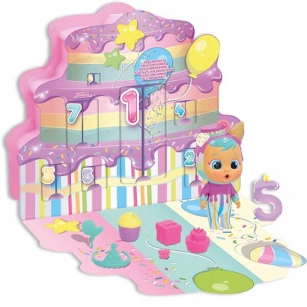 Cry Babies Magic Teras Geburtstagsset mit Puppe und Zubehör 13 cm