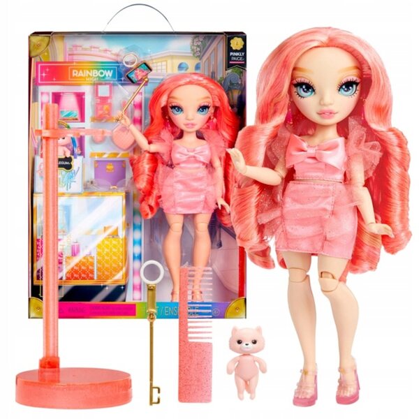 Bambola Rainbow High Pinkly Paige con Accessori Moda per Bambini Creativi