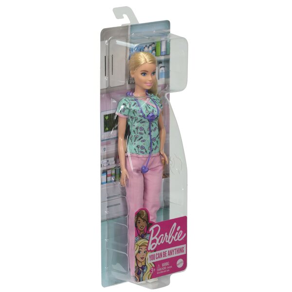Barbie Career Poupée Krankenschwester mit Stethoskop – Lernspiel 3+