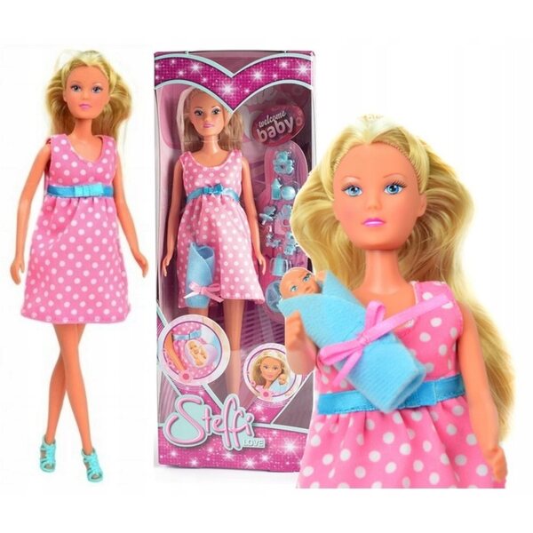 Бременната Стефи с аксесоари за кукла Baby Doll - Образователна игра за деца 3+