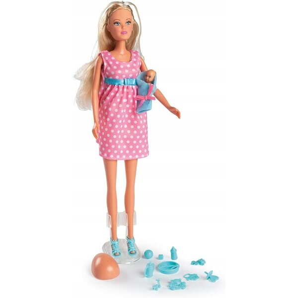 Steffi in Gravidanza con Accessori Baby Doll - Gioco Educativo per Bambini 3+