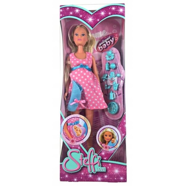 Steffi in Gravidanza con Accessori Baby Doll - Gioco Educativo per Bambini 3+