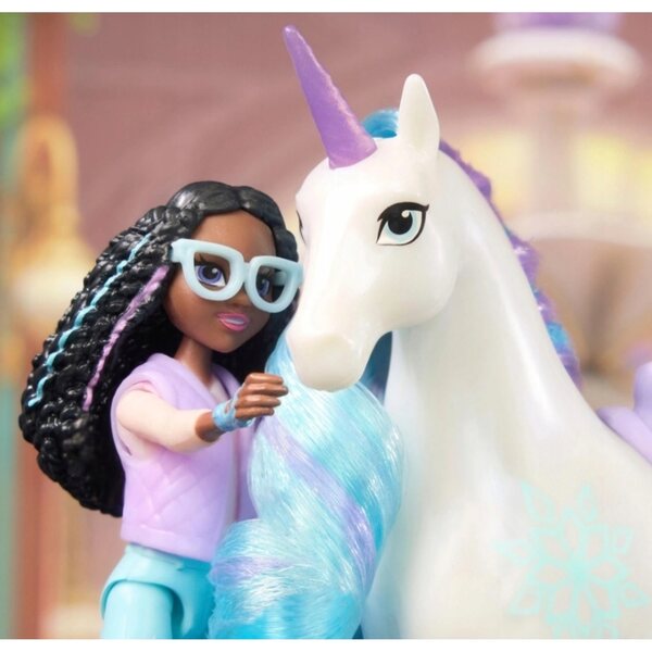 Einhorn-Akademie: Layla-Puppe und Gletscher-Einhorn-Set mit Zubehör