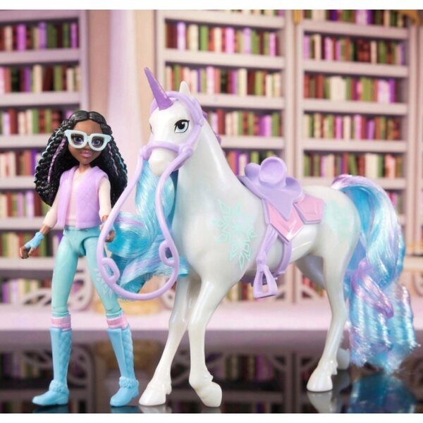 Einhorn-Akademie: Layla-Puppe und Gletscher-Einhorn-Set mit Zubehör