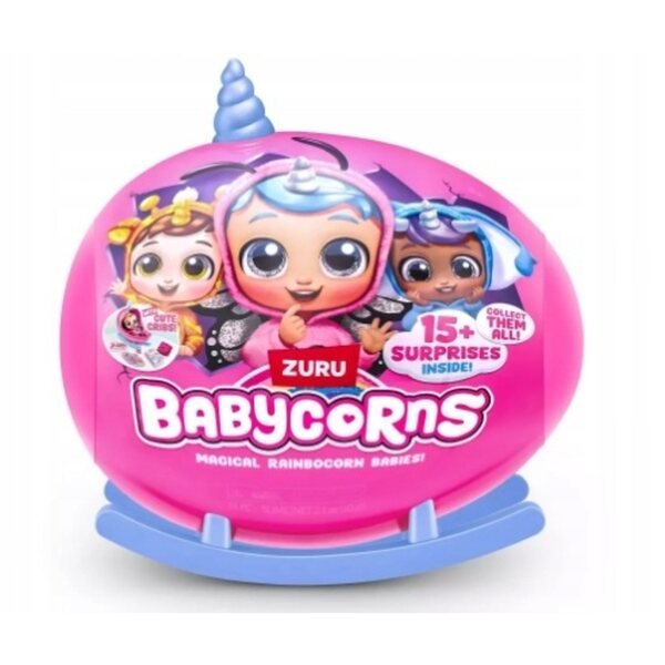 Babycorns ZURU Rainbocorn Babies - Bambola Bobas a Sorpresa con Dondolo Colorato