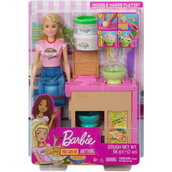 Barbie GHK43 33 cm mit Domowy Makaron Set, kreatives Spielzeug für Kinder