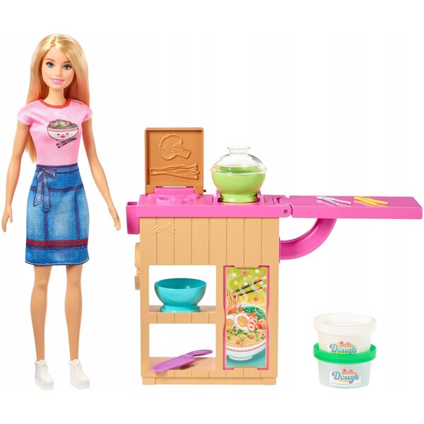 Barbie GHK43 33 cm mit Domowy Makaron Set, kreatives Spielzeug für Kinder
