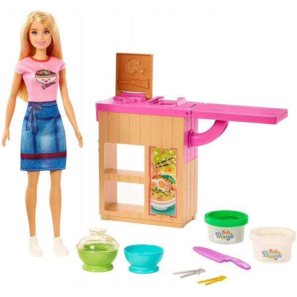 Barbie GHK43 33 cm mit Domowy Makaron Set, kreatives Spielzeug für Kinder