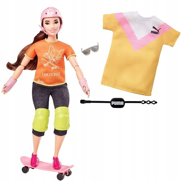 Barbie Lalka Olimpijka Skateboarding GJL78
