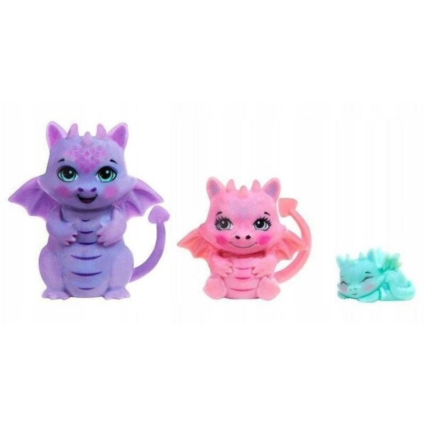 Enchantimals Rodzina Wielopak Smoki – Set mit 2 Puppen mit Drachenfreunden für Kinder ab 4 Jahren