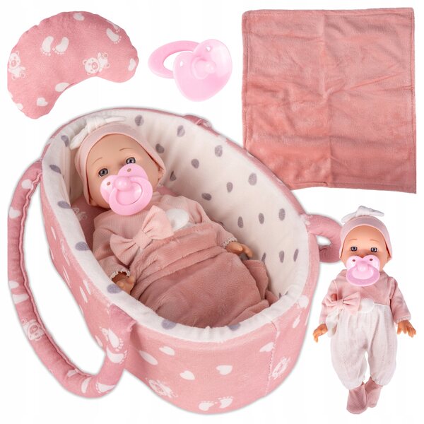 Baby Doll 29 cm con marsupio e accessori - Set per bambine 3+