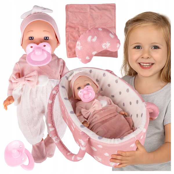 Baby Doll 29 cm con marsupio e accessori - Set per bambine 3+