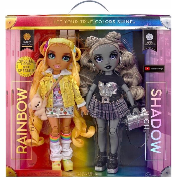 Rainbow High Sunny e Luna 2 Pack Lotte Moda con Accessori e Abiti