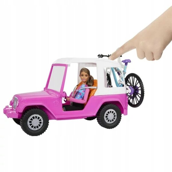 Barbie Made to Move mit Jeep und Mountainbike – großes Sport-Abenteuer-Set