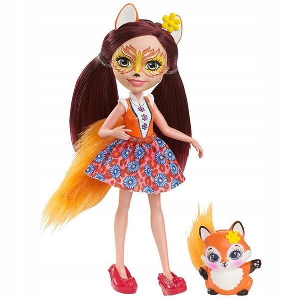 Bambola Felicity Fox e il suo Amico Animale Mattel Enchantimals 15 cm