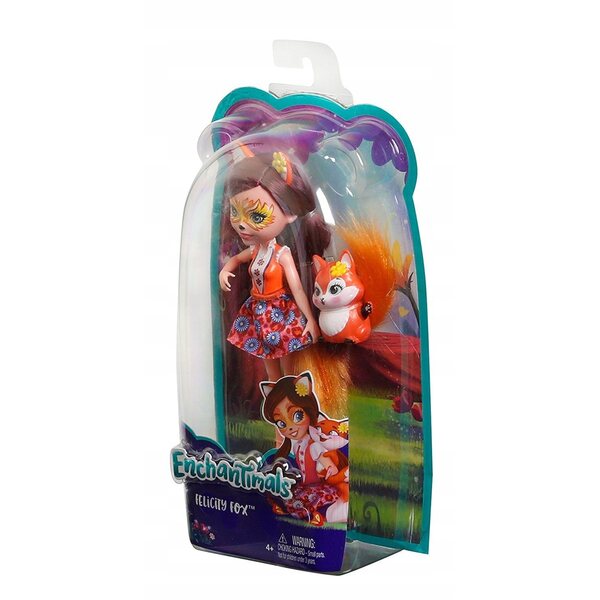 Bambola Felicity Fox e il suo Amico Animale Mattel Enchantimals 15 cm