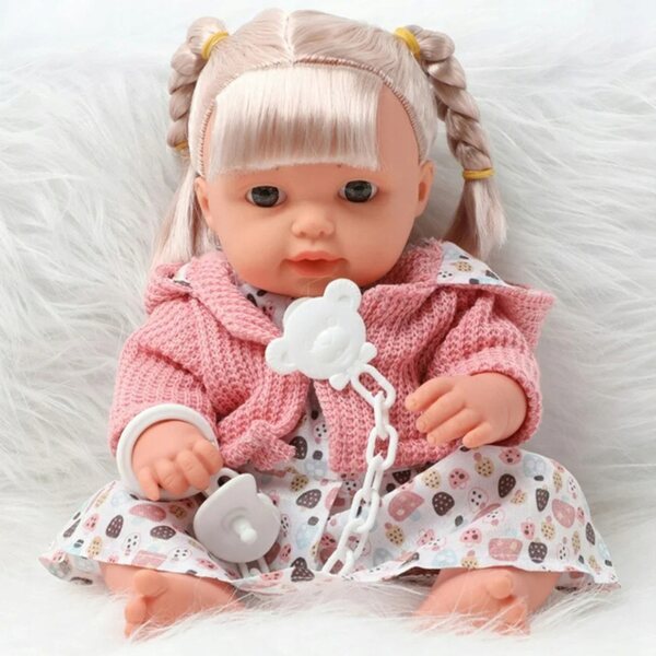 Baby Doll da 30 cm con arti mobili, ciuccio e suoni realistici