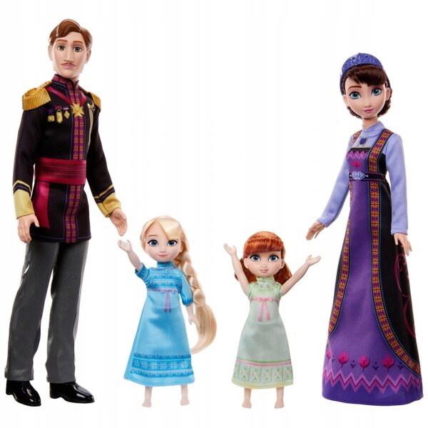 Disney Frozen Kraina Lodu Set 4 Puppen Königsfamilie Anna Elsa und Eltern