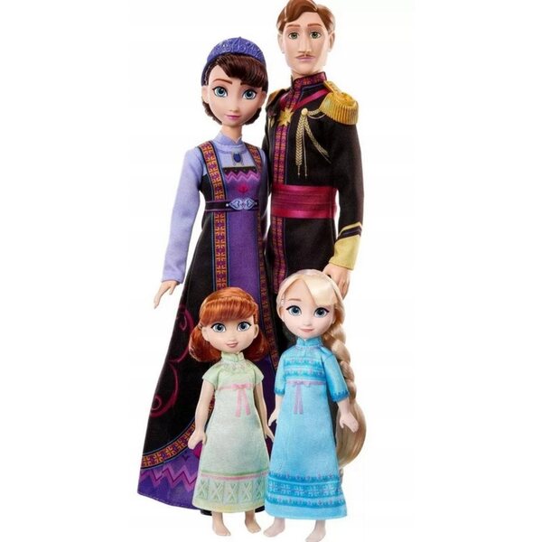 Disney Frozen Kraina Lodu Set 4 Puppen Königsfamilie Anna Elsa und Eltern