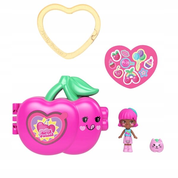 Polly Pocket Cherry Fruit Surprise Set - Комплект мини кукла и кутия