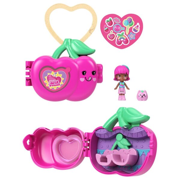 Polly Pocket Cherry Fruit Surprise Set - Комплект мини кукла и кутия