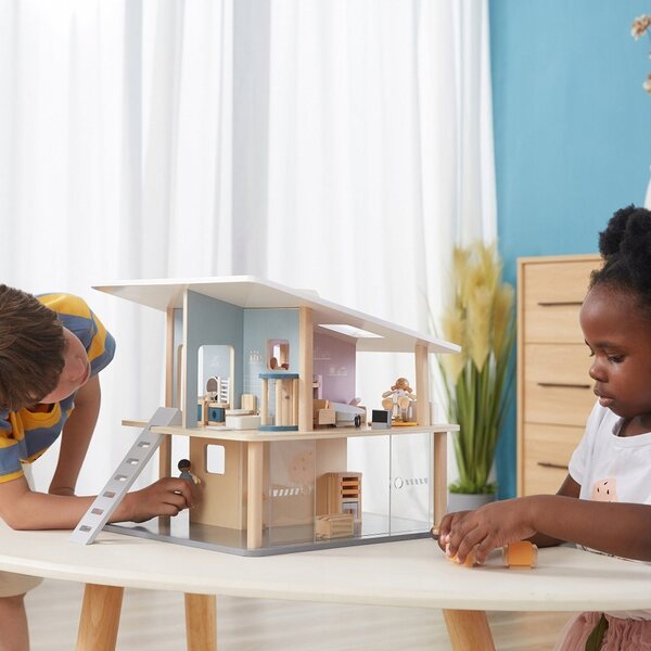 Familienset mit Viga PolarB Holzpuppen – Kreativspiel für Kinder ab 3 Jahren