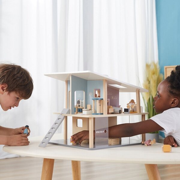 Familienset mit Viga PolarB Holzpuppen – Kreativspiel für Kinder ab 3 Jahren