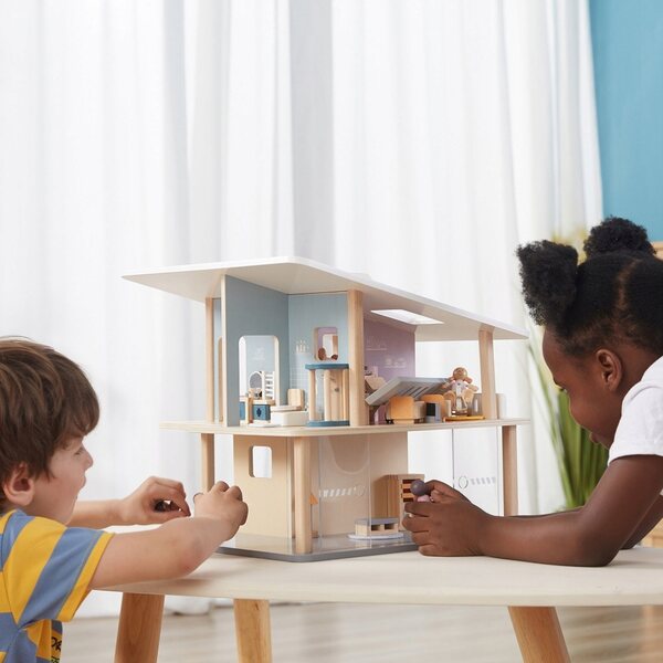 Familienset mit Viga PolarB Holzpuppen – Kreativspiel für Kinder ab 3 Jahren