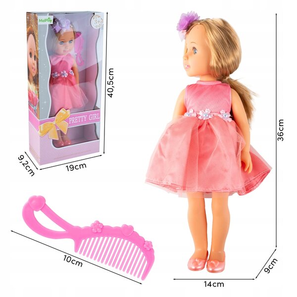 Bambola ballerina per pettinare e acconciare i capelli, 30 cm, con pettine
