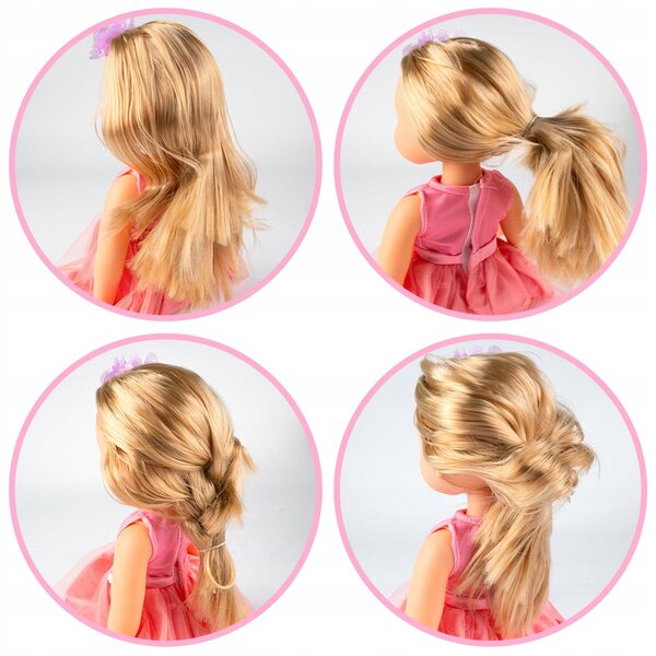 Bambola ballerina per pettinare e acconciare i capelli, 30 cm, con pettine