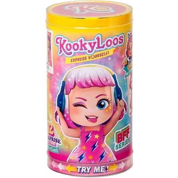 KookyLoos Bambola a Sorpresa in Tubo Collezionabile per Bambini 7+