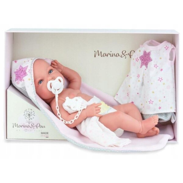 Bambolina spagnola Ane 45 cm con accessori: realistica e sicura per i bambini