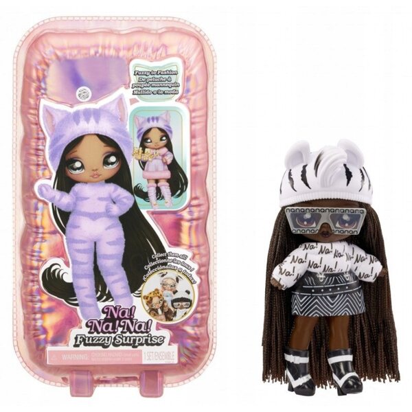 Eine Minipuppe! AN! AN! Überraschen Sie MGA Fluffy Zebra Girl mit einem modischen Animal-Outfit