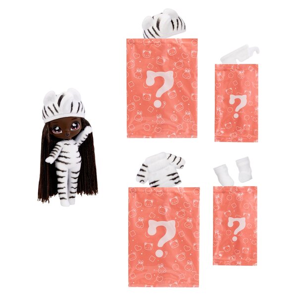 Eine Minipuppe! AN! AN! Überraschen Sie MGA Fluffy Zebra Girl mit einem modischen Animal-Outfit