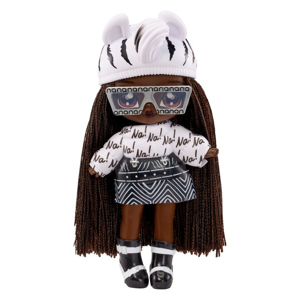 Eine Minipuppe! AN! AN! Überraschen Sie MGA Fluffy Zebra Girl mit einem modischen Animal-Outfit