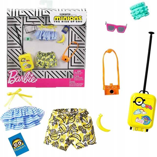 Barbie Fashionistas Kleider mit Minion-Motiv – Originelle Kleidung für Kinder ab 3 Jahren