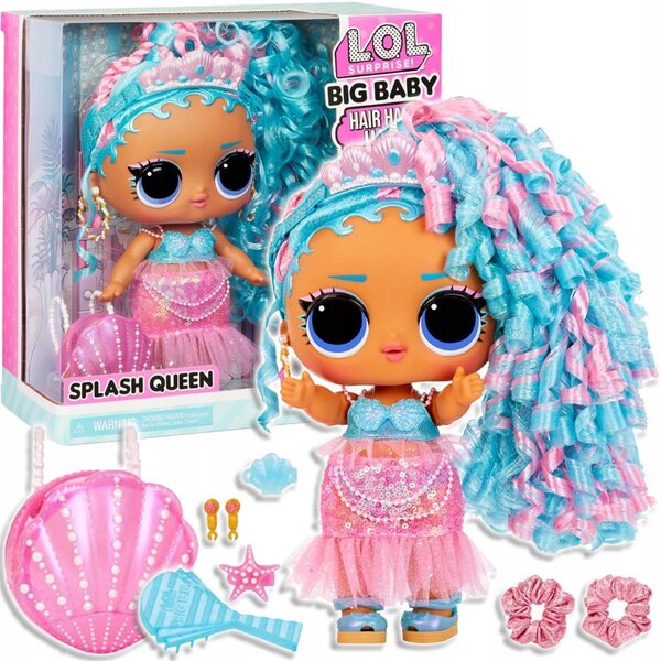 L.O.L. Überraschen Sie Big Baby Hair Splash Queen mit farbenfrohen Babyaccessoires