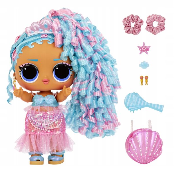 L.O.L. Überraschen Sie Big Baby Hair Splash Queen mit farbenfrohen Babyaccessoires