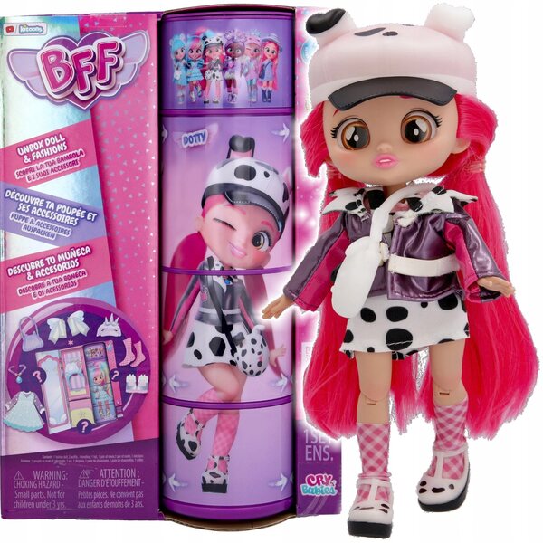 Cry Babies BFF Dotty 20 cm große Puppe mit modischen Accessoires und Kleidung