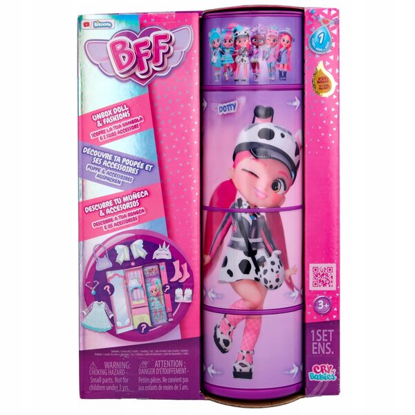 Cry Babies BFF Dotty 20 cm große Puppe mit modischen Accessoires und Kleidung