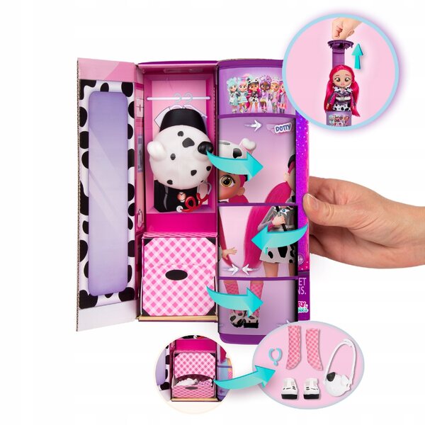 Cry Babies BFF Dotty 20 cm große Puppe mit modischen Accessoires und Kleidung