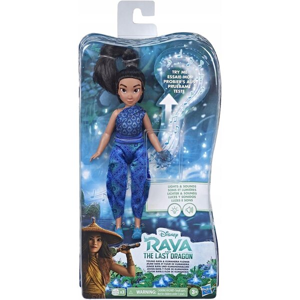 Bambola Disney Raya con Fiore Luminoso e Musica per Bambini dai 3 Anni